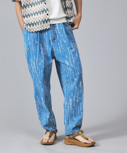 アバハウス（ABAHOUSE）/【Revo．】ワイドテーパードクラッシュデニム ABAHOUSE（アバハウス） ジーンズ 「Revo.」ワイドテーパード