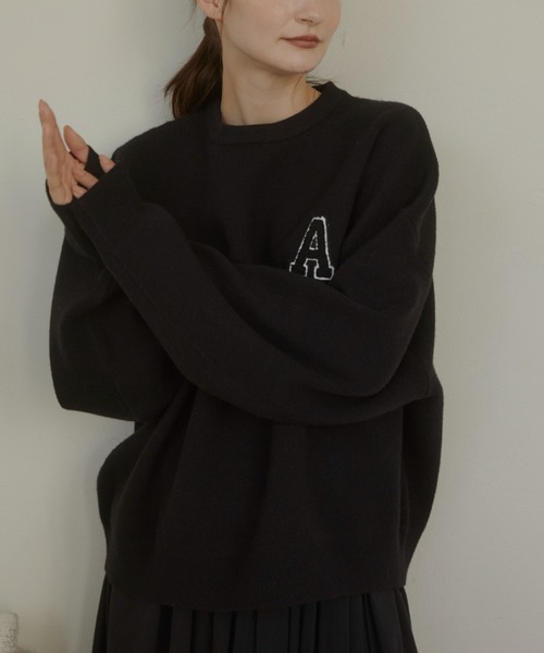 ACYM（アシーム） ニット セーター A logo sweat ニット レディース
