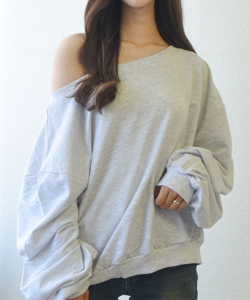 tシャツ オフショルダートレーナー トップス レディース : ZOZOTOWN