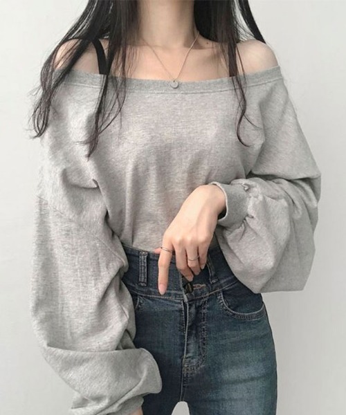 tシャツ オフショルダートレーナー トップス レディース : ZOZOTOWN