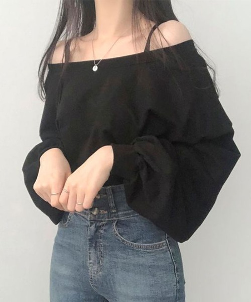 9090girls Tシャツ　オフショル 9090girls Tシャツ オフショル 9090 girl_TOPS – YZ