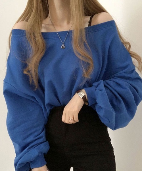 tシャツ オフショルダートレーナー トップス レディース : ZOZOTOWN