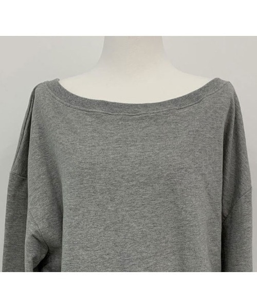 tシャツ オフショルダートレーナー トップス レディース