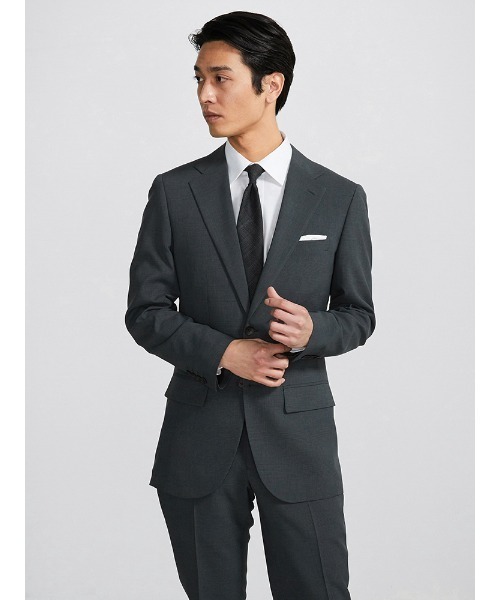 Perfect Suit FActory」 スーツ AB5 チャコールグレー メンズ 