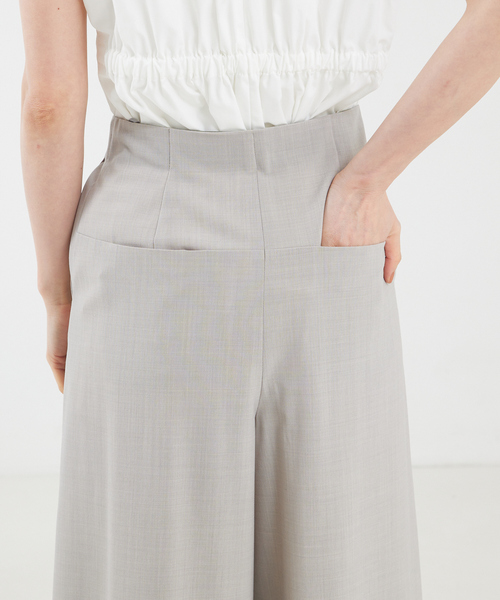 qualite（カリテ） パンツ サイドボタンクロップドパンツ レディース