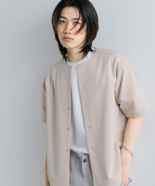 SENSE OF PLACE by URBAN RESEARCH シャツ ノーカラーシャツ(5分袖