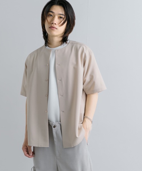 SENSE OF PLACE by URBAN RESEARCH シャツ ノーカラーシャツ(5分袖