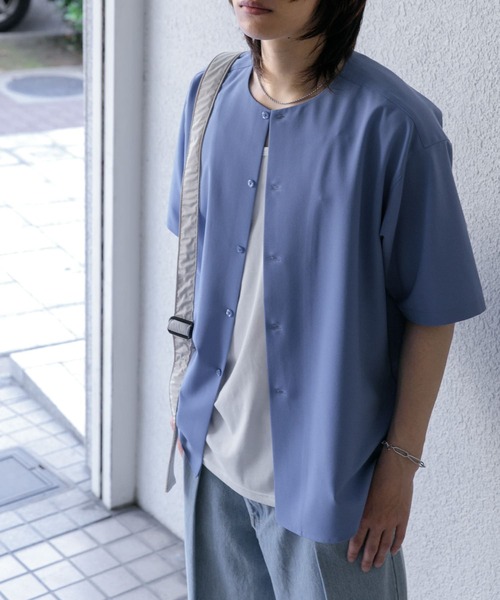 SENSE OF PLACE by URBAN RESEARCH シャツ ノーカラーシャツ(5分袖