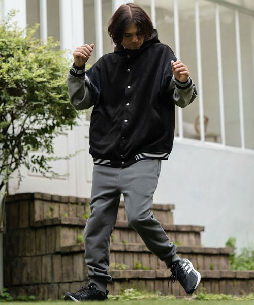 fordスタジャン CAMBIO スタジャン mj10078-Suede Like Ponti Hooded Jacket