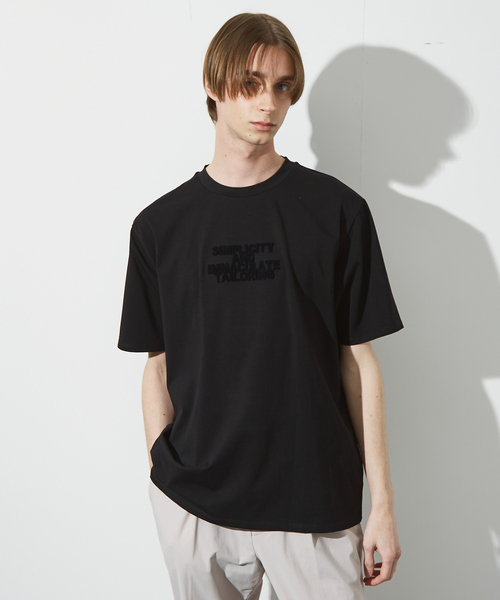 【ブラック】【ブラシプリント】グラフィックTシャツ ABAHOUSE（アバハウス） tシャツ 「ブラシプリント」グラフィックT