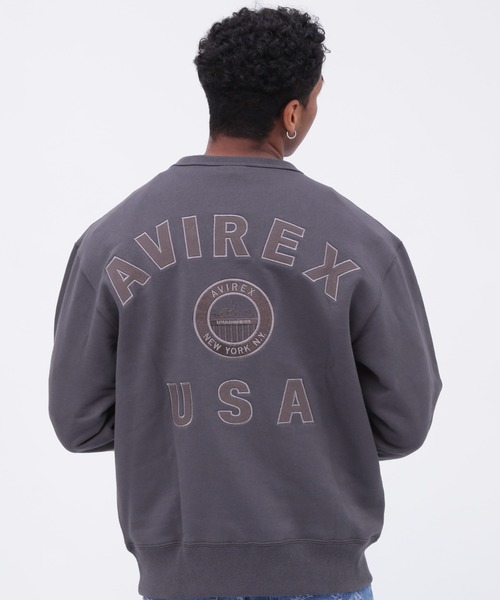 AVIREX トレーナー スウェット VARSITY LOGO CREWNECK SWEAT NYC