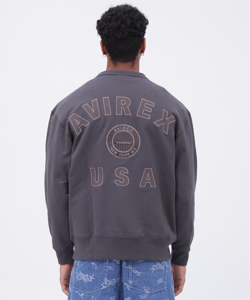 AVIREX トレーナー スウェット VARSITY LOGO CREWNECK SWEAT NYC