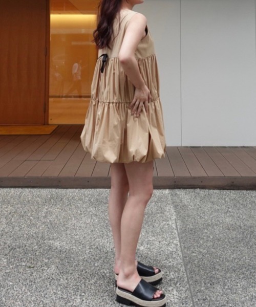 ACYM ワンピース Back tie baloon mini レディース : ZOZOTOWN Yahoo 