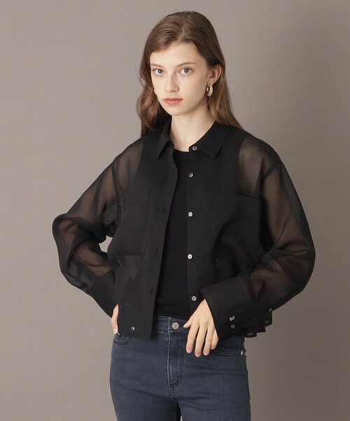 ブラウス シャツ ゼブラシアーJQ クロップドシャツ レディース ANGIE ブラウス シャツ クロップドシャツ レディース : ZOZOTOWN