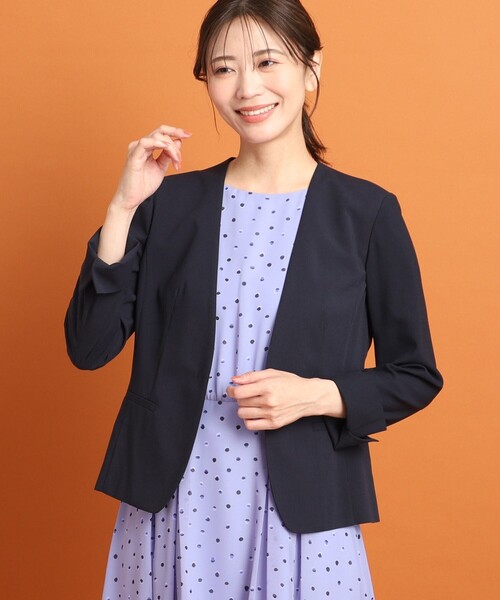 希少 黒入荷！ Reflect ジャケット ノーカラージャケット 「SALE／夏に快適 ジャケット・アウター