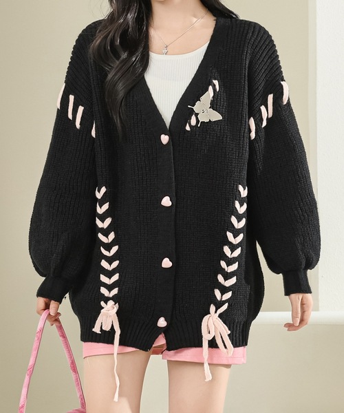 Rene クリスマスコレクション　レース★カーディガン 秋冬　ブラック　34 Rene クリスマスコレクション レース☆カーディガン 秋冬 ブラック 34