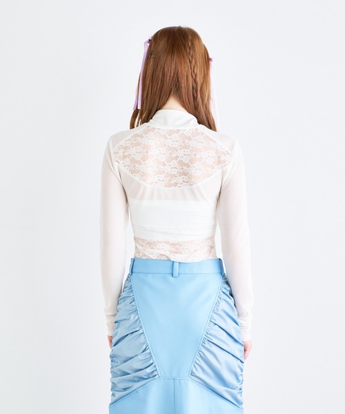 アイレットニットボディスーツ SLY ニット セーター COLLARED BODYSUIT カラード ボディスーツ