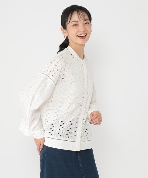 ブラウス シャツ 「ウタオ」サークルレース長袖ブラウス レディース studio CLIP ブラウス シャツ 「ウタオ」サークルレース長袖