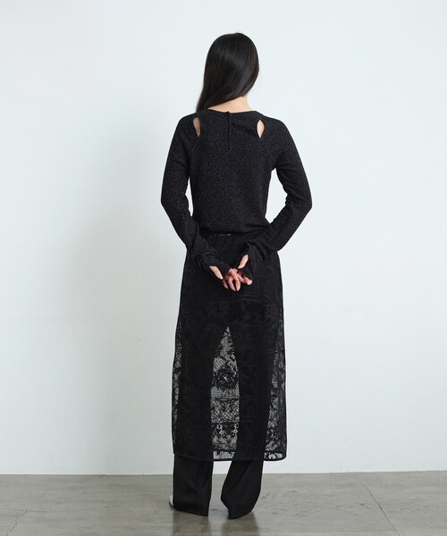 CODE A tシャツ cut−out lame top レディース : ZOZOTOWN Yahoo