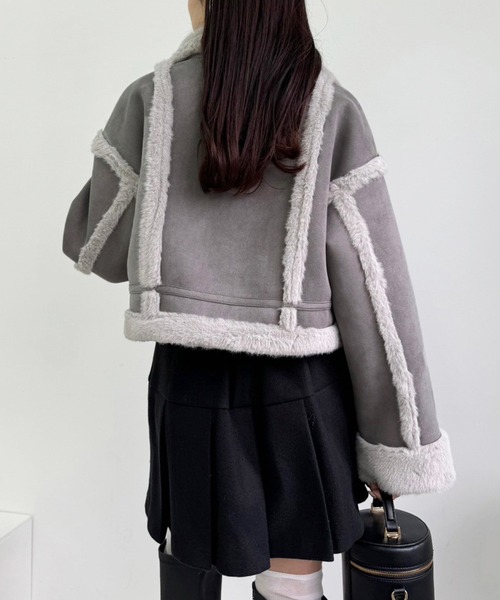 one after another NICE CLAUP コート ムートンコート フェイク  