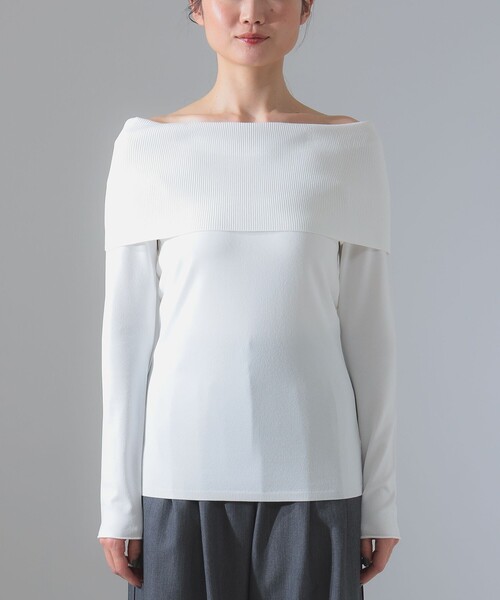 専用新品未使用デミルクスフォックス ウール オフショルダー プルオーバーニット Demi-Luxe BEAMS - Demi-LuxeBEAMS フォックスウールオフ