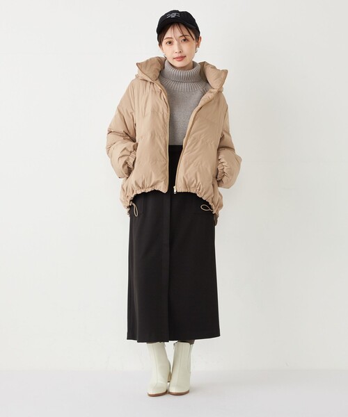 hide 様SHIPS ステンカラーコート　ダウンライナー ベージュ セール】 【インナーダウン付き】ステンカラーコート （ステンカラー