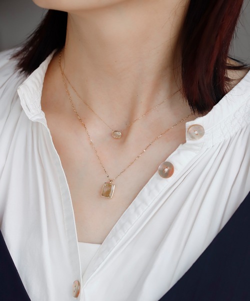 SIENA ROSE（シエナロゼ） ネックレス オーバルカットネックレス