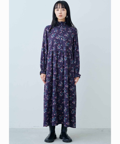 MEDE19F ミュルーズ染織美術館 アーカイブコレクション ワンピース 3L フェリシモMEDE19Fミュルーズ染織美術館アーカイブコレクション
