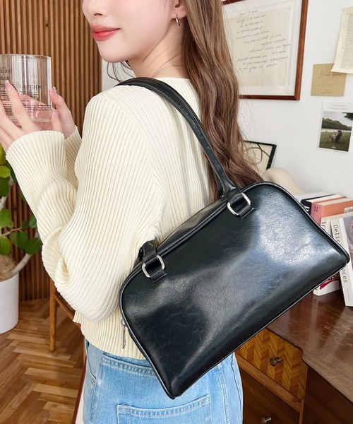 moment+ ボストンバッグ ロングハンドルボストンバッグ レディース