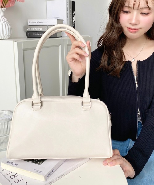 moment+ ボストンバッグ ロングハンドルボストンバッグ レディース