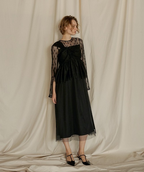 et.UNiVER ドレス Ribbon vest setup dress : ZOZOTOWN Yahoo!店