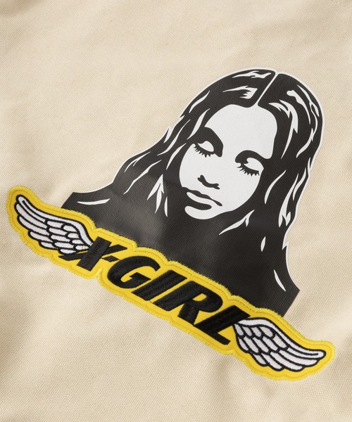 早い者勝ち X-girl ANGEL FACE PATCH TOTE BAG アクセントに◎ X-girl トートバッグ ANGEL FACE PATCH TOTE BAG レディース