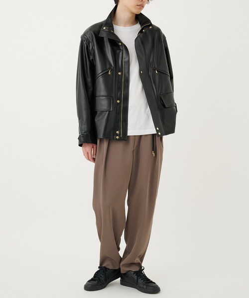 ブルゾン アウター 別注 Faux Leather Blouson メンズの画像
