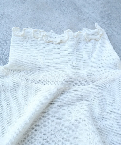 tシャツ hana×mesh ジャガード 長袖プルオーバー レディース bulle de savon tシャツ hana×mesh ジャガード ハイネック長袖