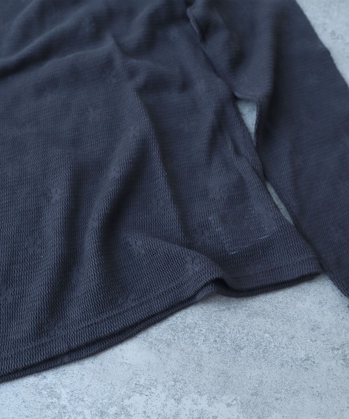 tシャツ crash jaquared highneck pull(クラッシュジャガードハイネックプルオーバー) レディース T-CRAU Stretch jersey top with Livestream print｜マルチ