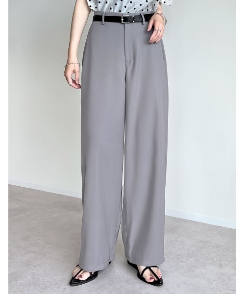 パンツ 「夏の体型カバーに」「低身長/高身長/大きいサイズ有」アンクルソフトカーブパンツ レディース | Re:EDIT | 03