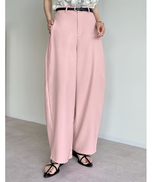 パンツ 「夏の体型カバーに」「低身長/高身長/大きいサイズ有」アンクルソフトカーブパンツ レディース | Re:EDIT | 14