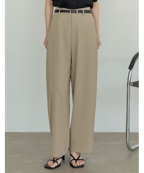 パンツ 「夏の体型カバーに」「低身長/高身長/大きいサイズ有」アンクルソフトカーブパンツ レディース | Re:EDIT | 12