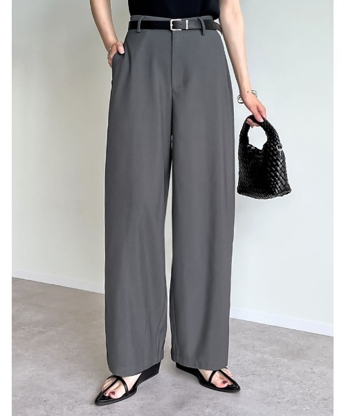 パンツ 「夏の体型カバーに」「低身長/高身長/大きいサイズ有」アンクルソフトカーブパンツ レディース | Re:EDIT
