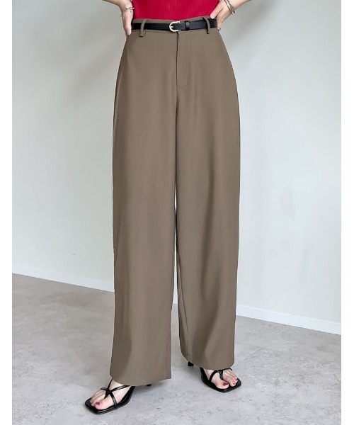パンツ 「夏の体型カバーに」「低身長/高身長/大きいサイズ有」アンクルソフトカーブパンツ レディース | Re:EDIT | 08