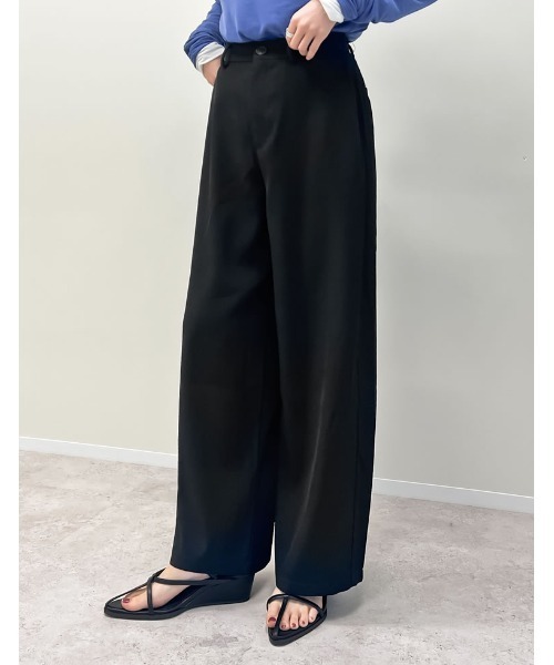 パンツ 「夏の体型カバーに」「低身長/高身長/大きいサイズ有」アンクルソフトカーブパンツ レディース | Re:EDIT | 20