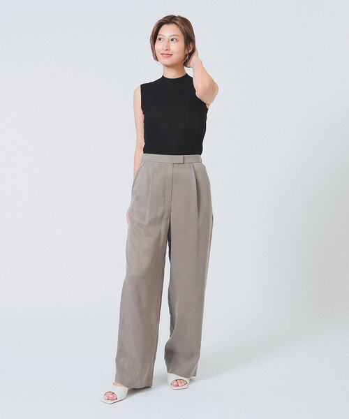 Demi-Luxe BEAMS パンツ 1タック フィブリル レディース Demi-Luxe BEAMS パンツ 1タック フィブリル レディース