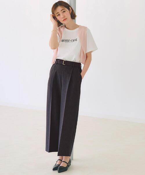 grove（グローブ） ワイドパンツ パンツ 「夏に嬉しい機能付き」リネン