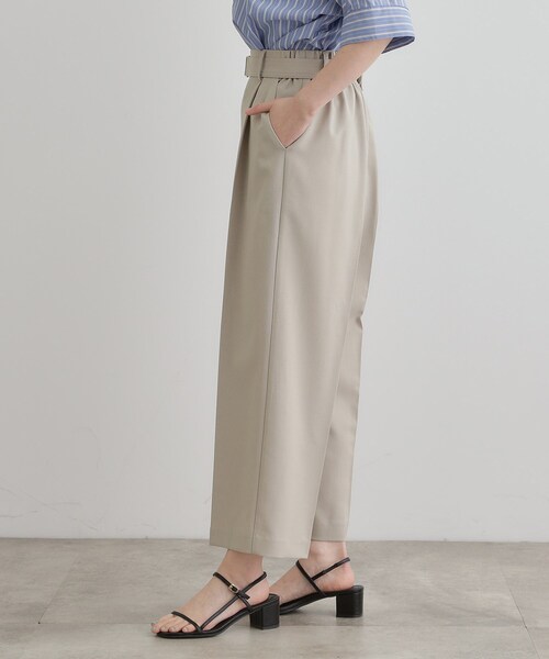 grove（グローブ） パンツ 「夏に嬉しい機能付き」リネンライクベルト