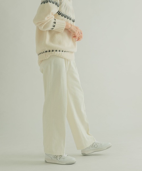 「FORK&SPOON」 コーデュロイパンツ 1 アイボリー レディース_画像6