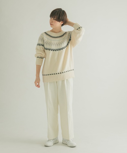 「FORK&SPOON」 コーデュロイパンツ 1 アイボリー レディース_画像7