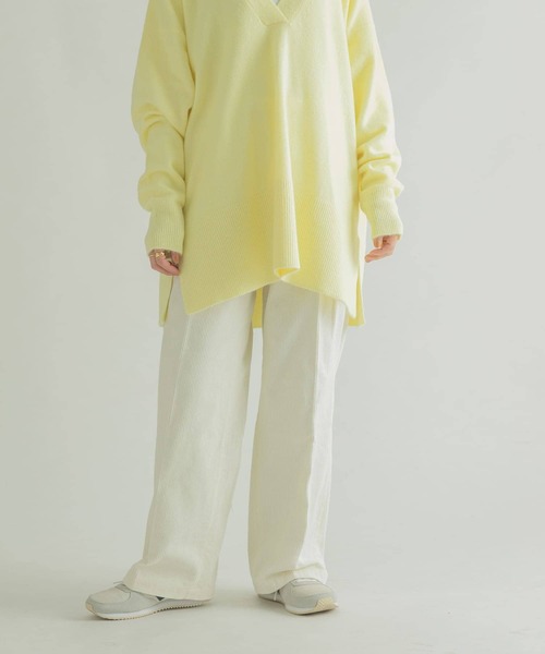 「FORK&SPOON」 コーデュロイパンツ 1 アイボリー レディース_画像8