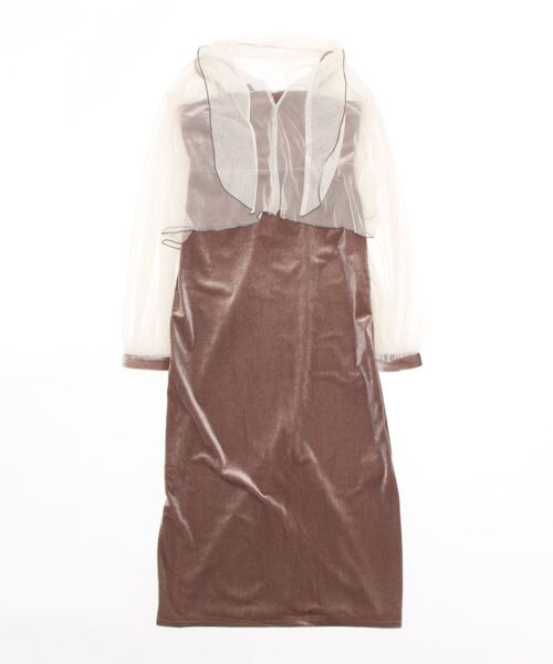 「PREFERIR」 「cleio」ホルターネックワンピース MEDIUM モカ レディース_画像5