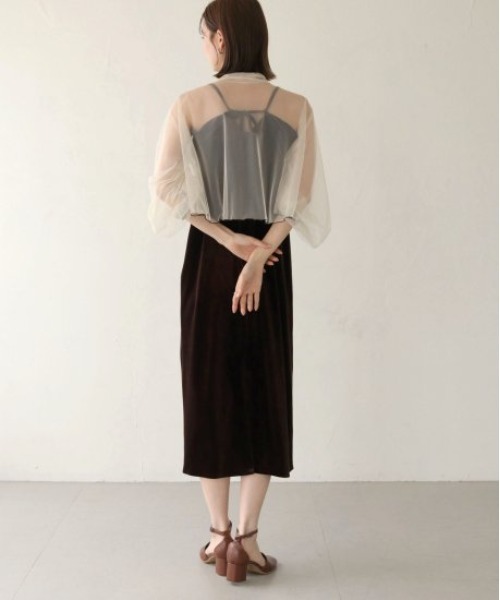 「PREFERIR」 「cleio」ホルターネックワンピース MEDIUM モカ レディース_画像7