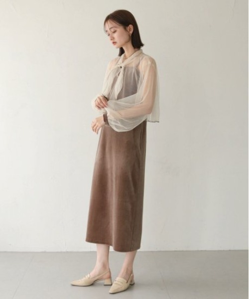 「PREFERIR」 「cleio」ホルターネックワンピース MEDIUM モカ レディース_画像8